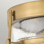 HK-HARPER-F-HB-CS Harper 3 Light Flush Heritage Brass