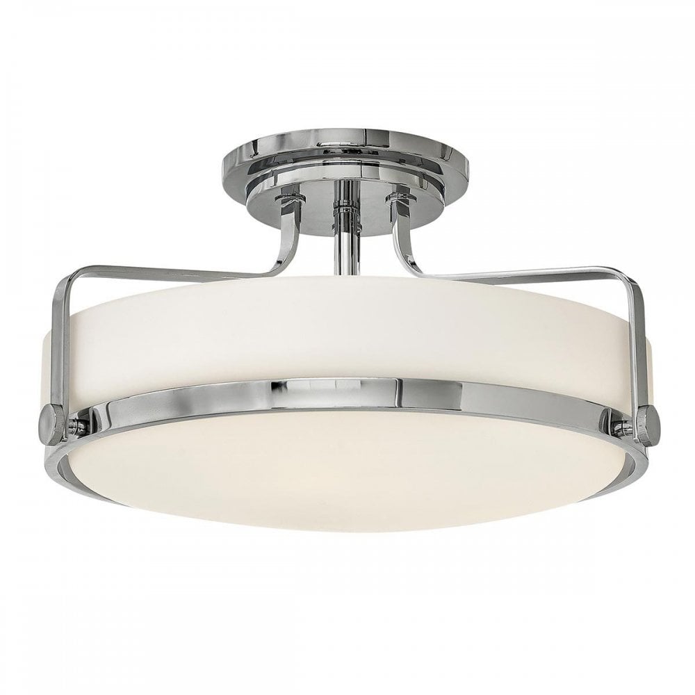 HK-HARPER-SFM-CM Harper 3 Light Medium Semi-Flush Polished Chrome