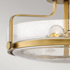 HK-HARPER-SFM-HB-CS Harper 3 Light Medium Semi-Flush Heritage Brass