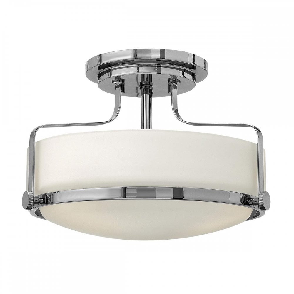 HK-HARPER-SFS-CM Harper 3 Light Small Semi-Flush Polished Chrome