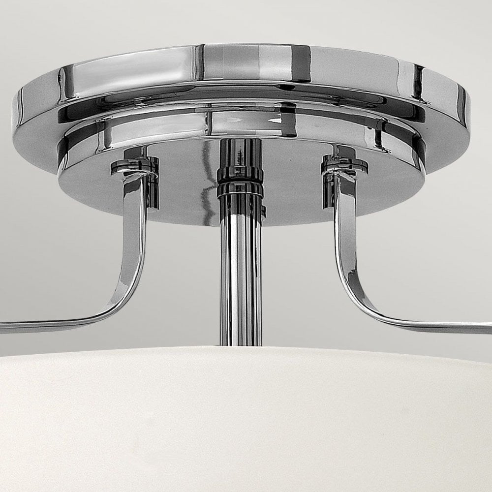 HK-HARPER-SFS-CM Harper 3 Light Small Semi-Flush Polished Chrome