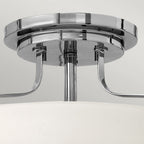 HK-HARPER-SFS-CM Harper 3 Light Small Semi-Flush Polished Chrome
