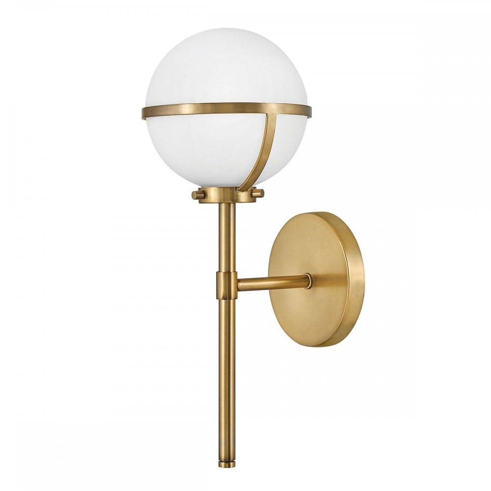 HK-HOLLIS1-O-HB-BATH Hollis 1 Light Wall Light Heritage Brass