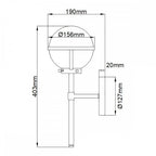 HK-HOLLIS1-O-HB-BATH Hollis 1 Light Wall Light Heritage Brass