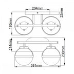 HK-HOLLIS2-C-HB-BATH Hollis 2 Light Wall Light Heritage Brass