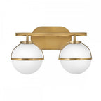 HK-HOLLIS2-O-HB-BATH Hollis 2 Light Wall Light Heritage Brass