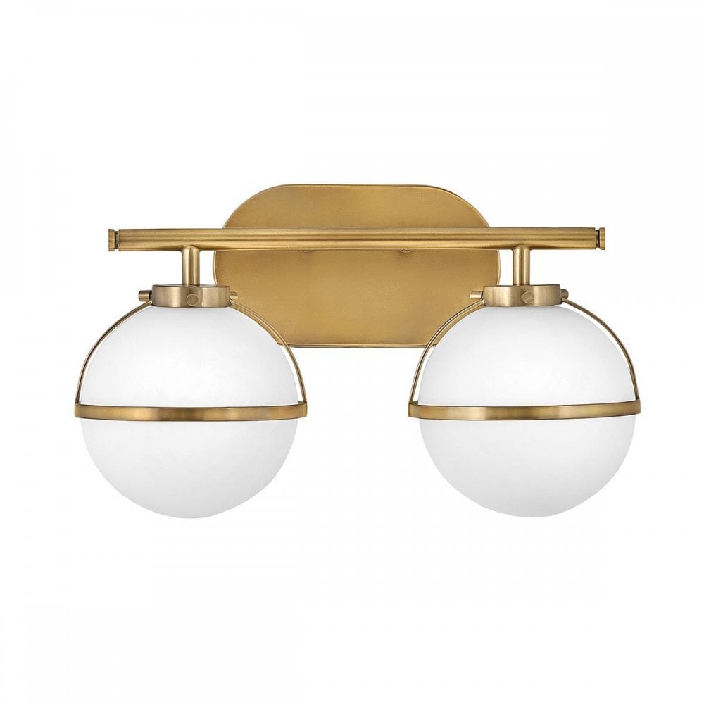 HK-HOLLIS2-O-HB-BATH Hollis 2 Light Wall Light Heritage Brass