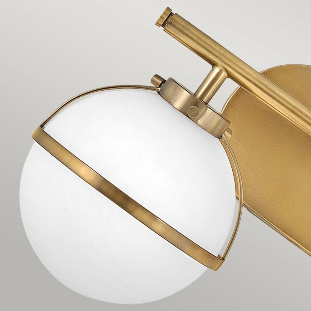 HK-HOLLIS2-O-HB-BATH Hollis 2 Light Wall Light Heritage Brass