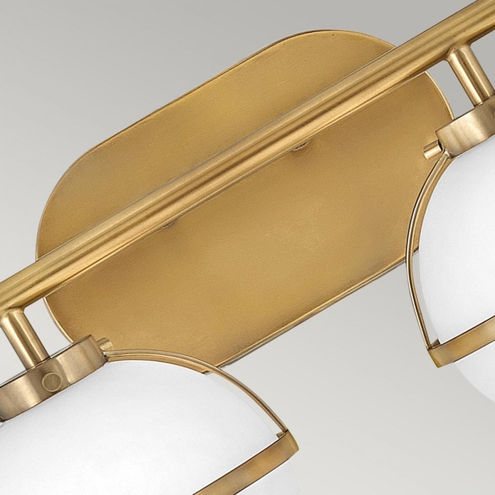 HK-HOLLIS2-O-HB-BATH Hollis 2 Light Wall Light Heritage Brass