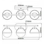 HK-HOLLIS3-C-HB-BATH Hollis 3 Light Wall Light Heritage Brass