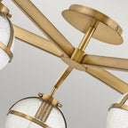 HK-HOLLIS-5-C-HB Hollis 5 Light Semi-Flush Heritage Brass