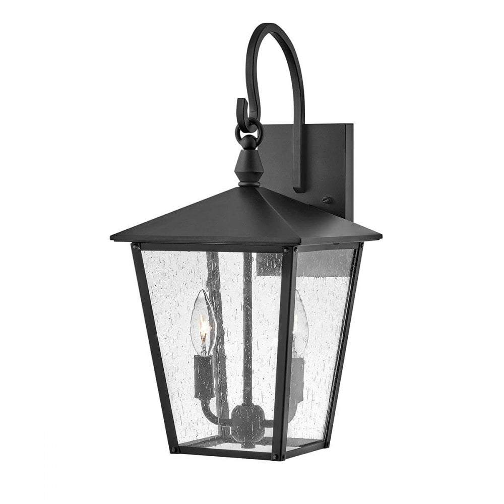 HK-HUNTERSFIELD2-M-BK Huntersfield 2 Light Medium Wall Lantern Black