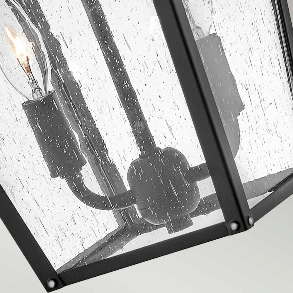 HK-HUNTERSFIELD2-M-BK Huntersfield 2 Light Medium Wall Lantern Black