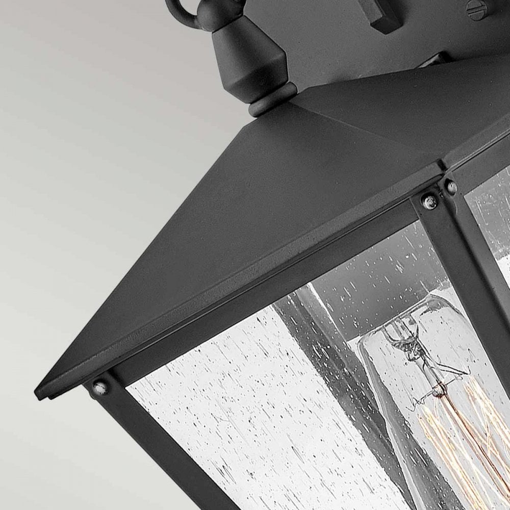 HK-HUNTERSFIELD2-S-BK Huntersfield 1 Light Small Wall Lantern Black