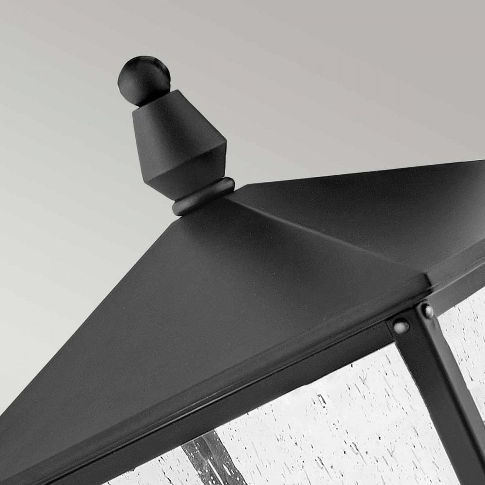 HK-HUNTERSFIELD3-M-BK Huntersfield 2 Light Medium Pedestal Lantern Black