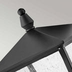 HK-HUNTERSFIELD3-M-BK Huntersfield 2 Light Medium Pedestal Lantern Black