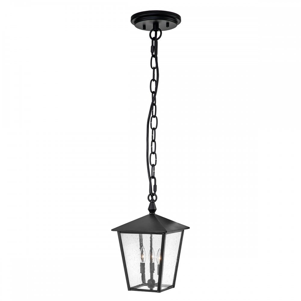 HK-HUNTERSFIELD8-L-BK Huntersfield 3 Light Large Chain Lantern Black