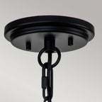 HK-HUNTERSFIELD8-L-BK Huntersfield 3 Light Large Chain Lantern Black