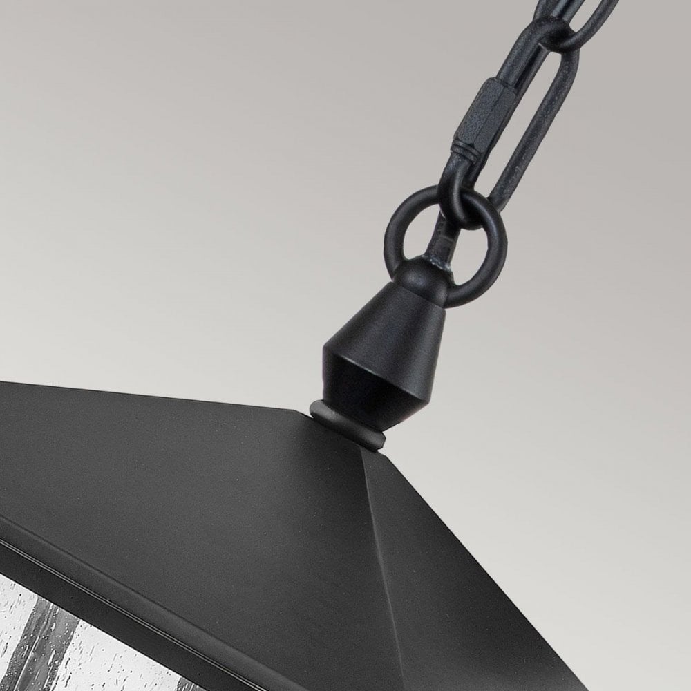 HK-HUNTERSFIELD8-L-BK Huntersfield 3 Light Large Chain Lantern Black