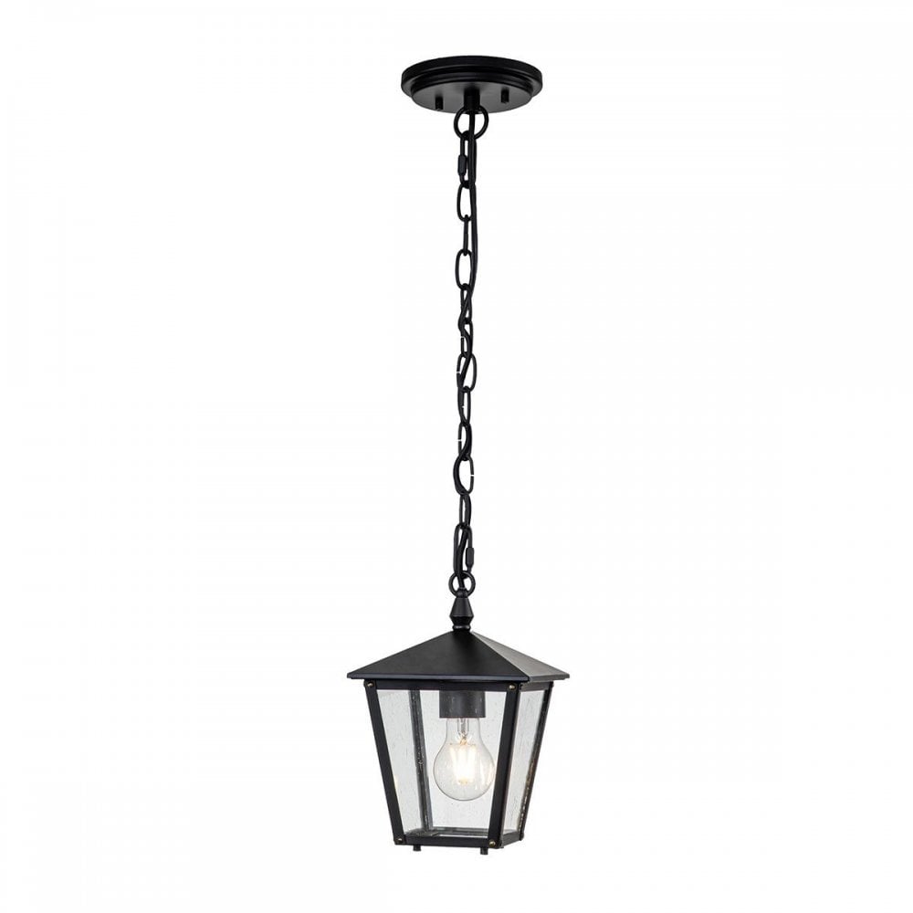 HK-HUNTERSFIELD8-S-BK Huntersfield 1 Light Small Chain Lantern Black