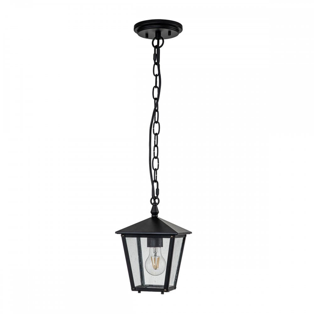 HK-HUNTERSFIELD8-S-BK Huntersfield 1 Light Small Chain Lantern Black