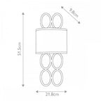 HK-JULES2-BN Jules 2 Light Wall Light Brushed Nickel
