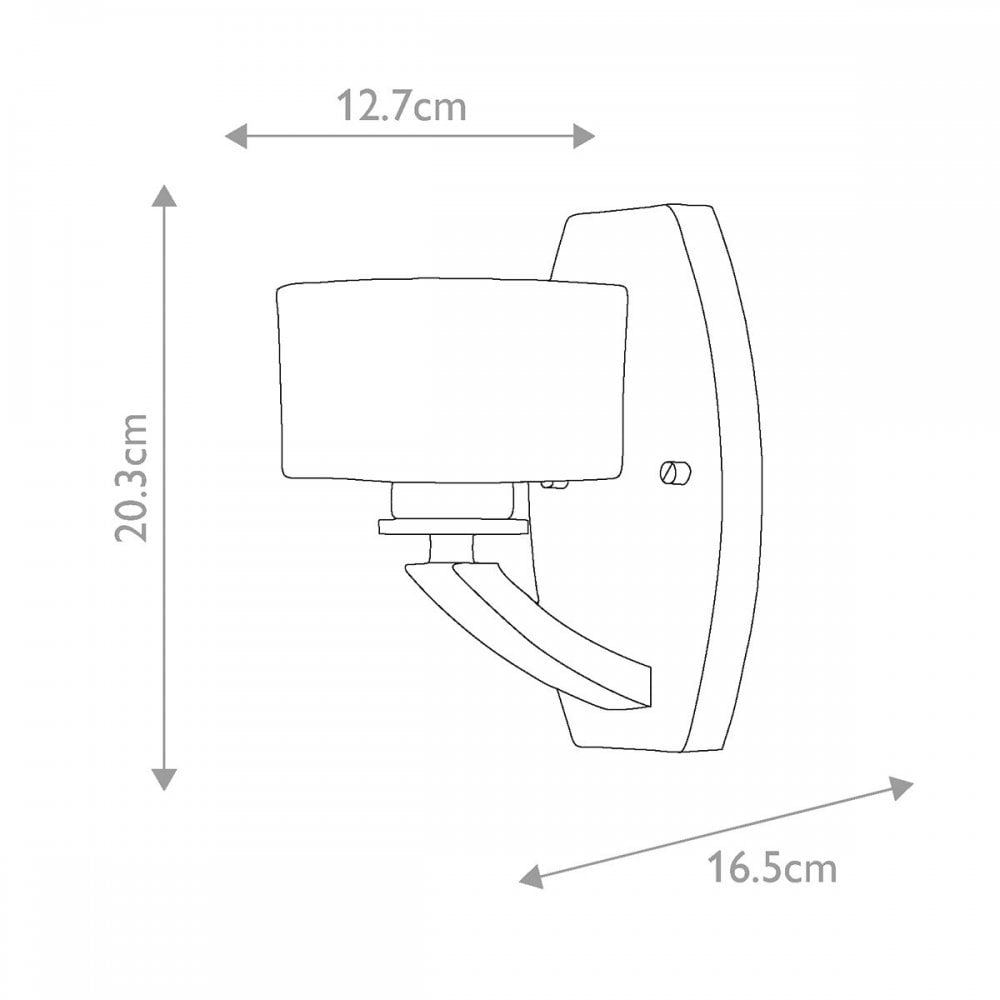 HK-MERIDIAN1-BATH-PC Meridian 1 Light Wall Light Polished Chrome