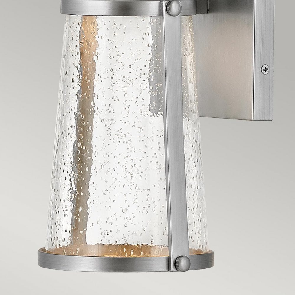 HK-MILES-SI Miles 1 Light Wall Lantern Painted Satin Nickel