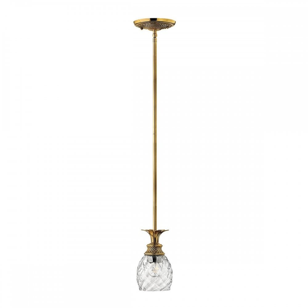 HK-PLANTATION-MP-BB Plantation 1 Light Pendant Burnished Brass