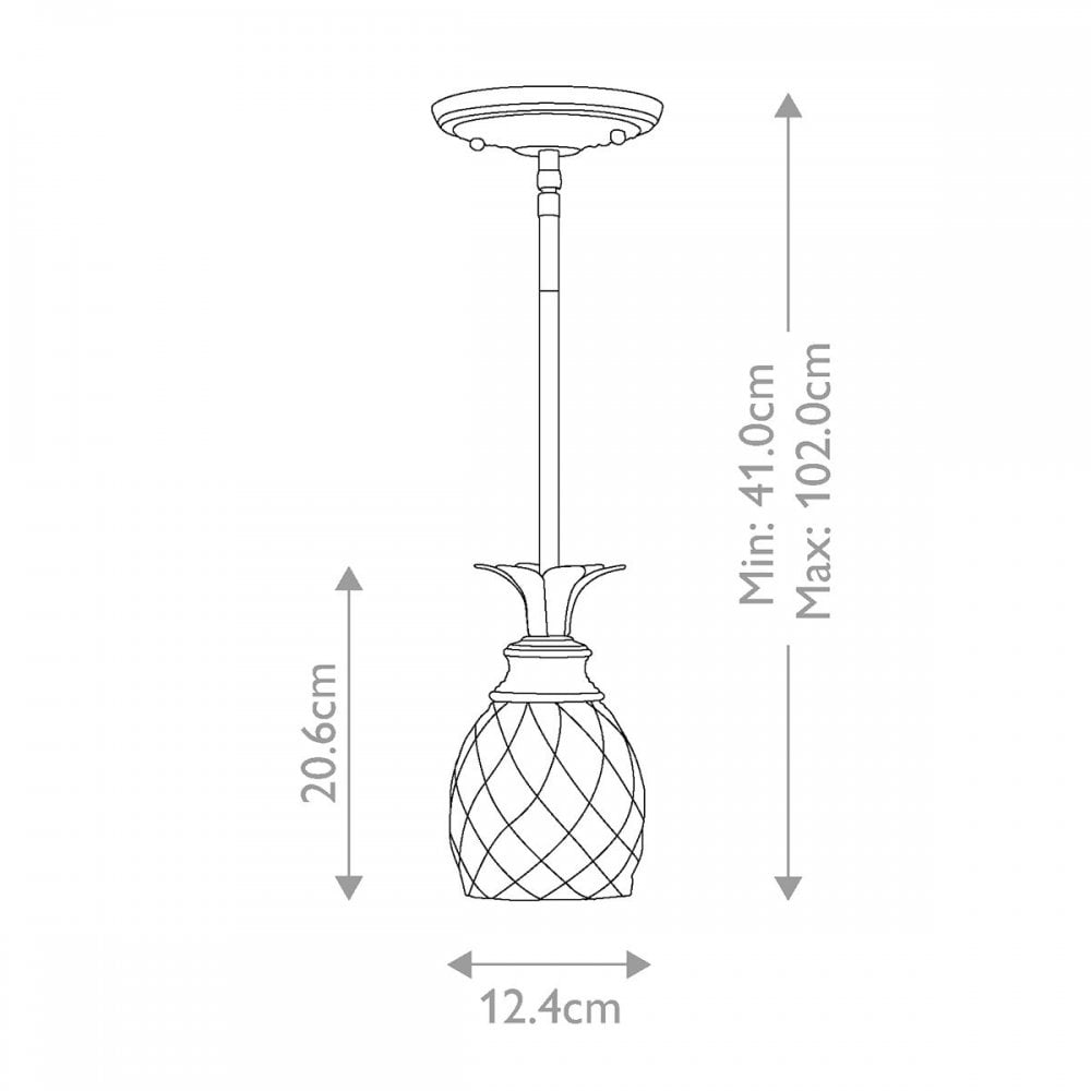HK-PLANTATION-MP-BB Plantation 1 Light Pendant Burnished Brass