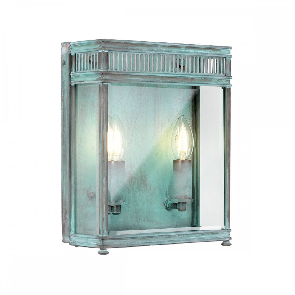 HL7-M-VDG Holborn 2 Light Medium Half Lantern Verdigris