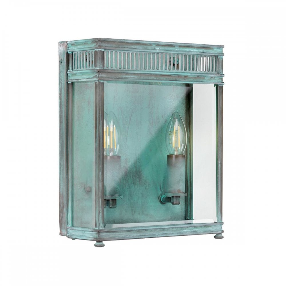 HL7-M-VDG Holborn 2 Light Medium Half Lantern Verdigris