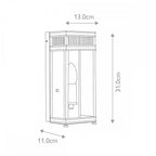 HL7-S-BB Holborn 1 Light Small Half Lantern Brushed Brass