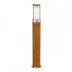 HORNSEA-B-SS Hornsea 1 Light Bollard Teak with Stainless Steel