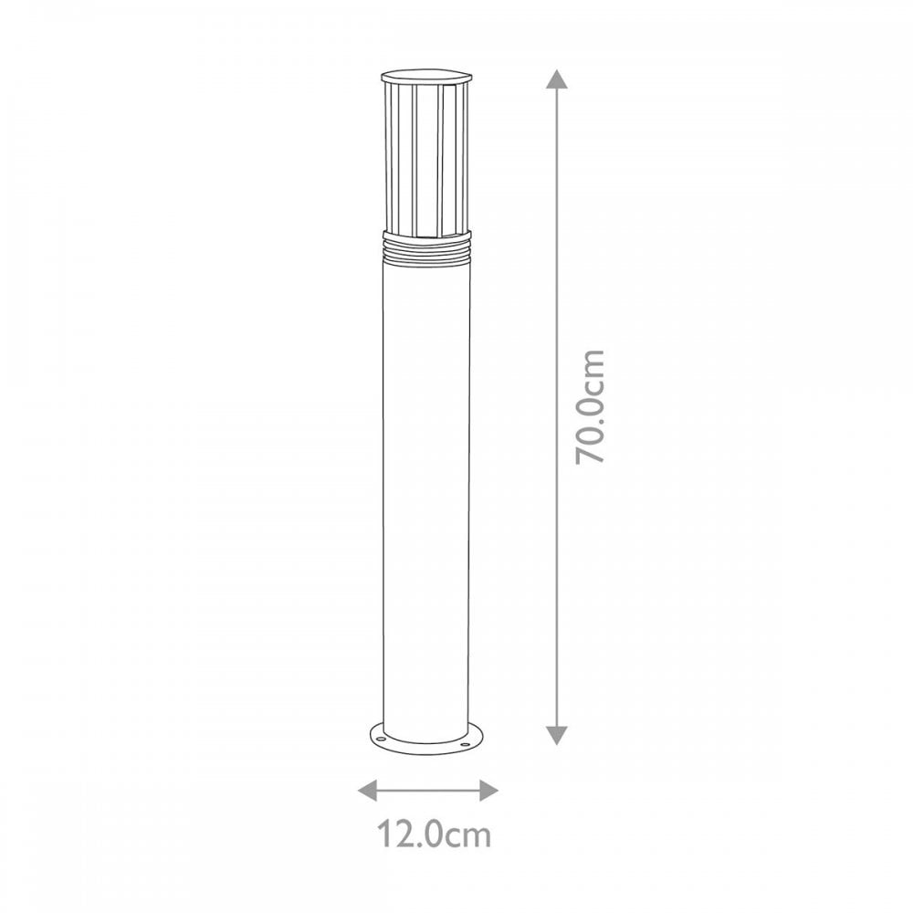 HORNSEA-B-SS Hornsea 1 Light Bollard Teak with Stainless Steel
