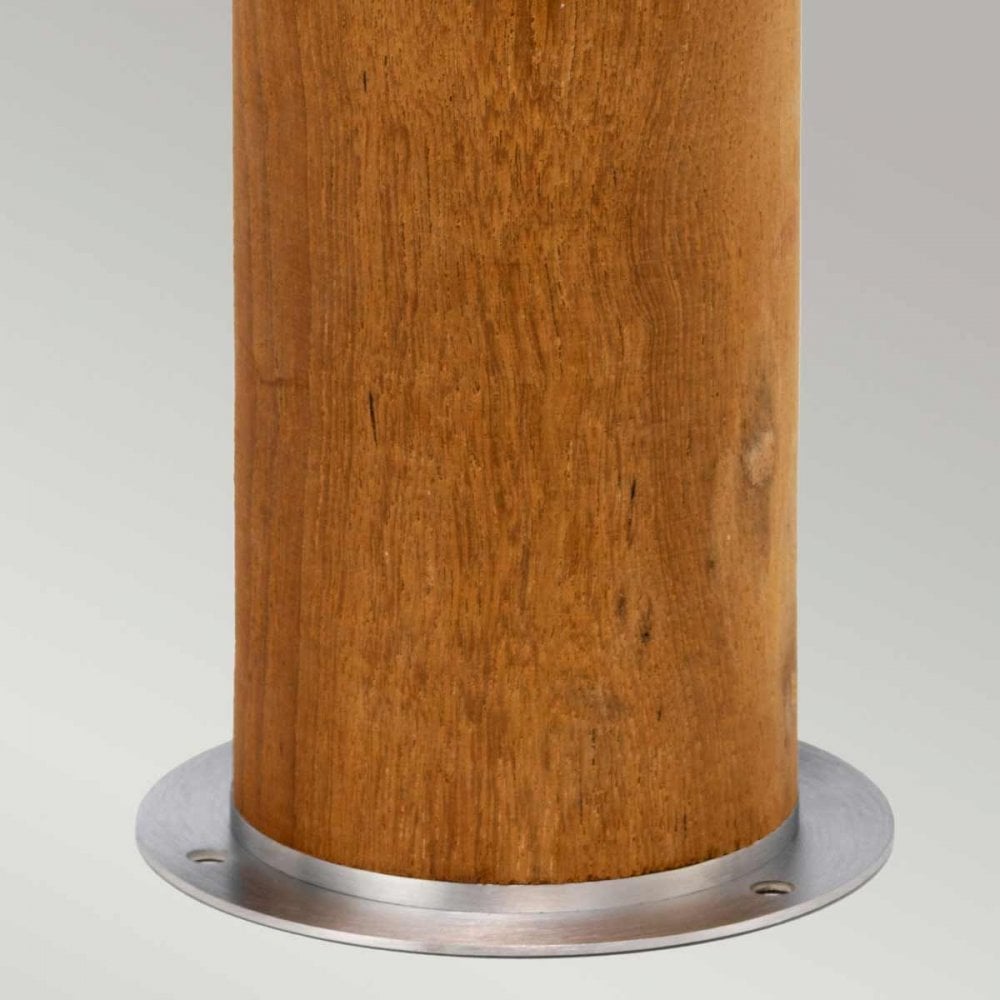HORNSEA-B-SS Hornsea 1 Light Bollard Teak with Stainless Steel