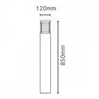H-STAD-L-E27-BLK Halmstad 1 Light Large Bollard - Black