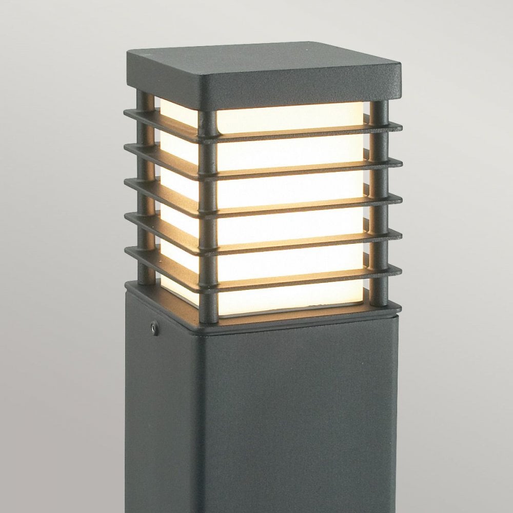 H-STAD-L-E27-BLK Halmstad 1 Light Large Bollard - Black