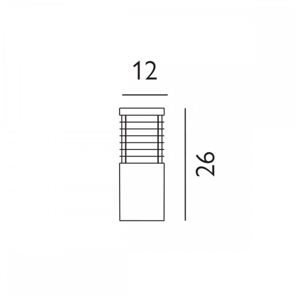 H-STAD-S-E27-BLK Halmstad Small Bollard Black