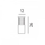 H-STAD-S-E27-BLK Halmstad Small Bollard Black