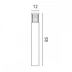 H-STADSW-L-E27-B Halmstad 1 Light Large Wooden Bollard - Black