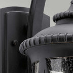KL-ADMIRALS-COVE-M Admirals Cove 1 Light Medium Wall Lantern Textured Black