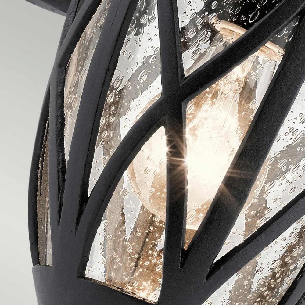 KL-ADMIRALS-COVE-M Admirals Cove 1 Light Medium Wall Lantern Textured Black