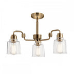KL-AIVIAN3-WBR Aivian 3 Light Chandelier Weathered Brass
