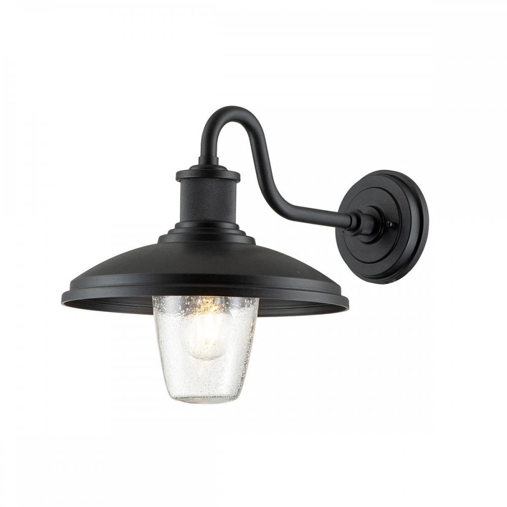 KL-ALLENBURY2-M-BKT Allenbury 1 Light Medium Wall Lantern Textured Black