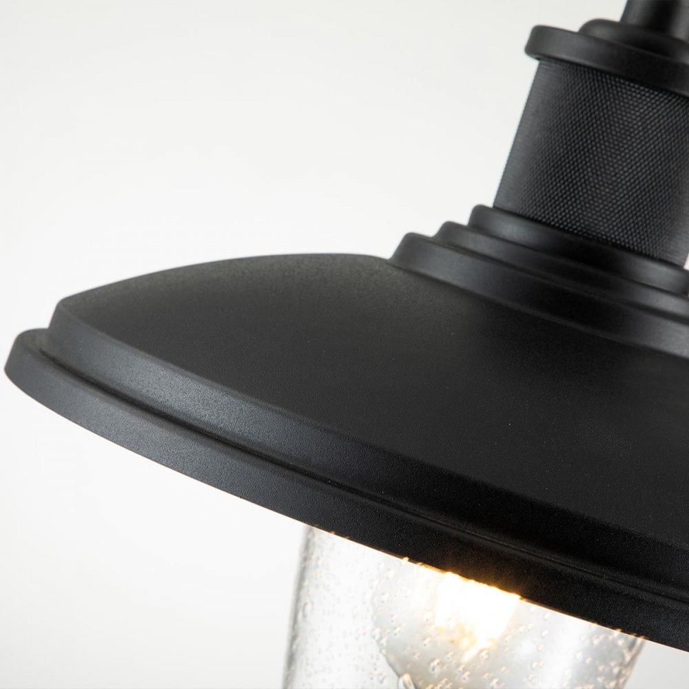 KL-ALLENBURY2-M-BKT Allenbury 1 Light Medium Wall Lantern Textured Black