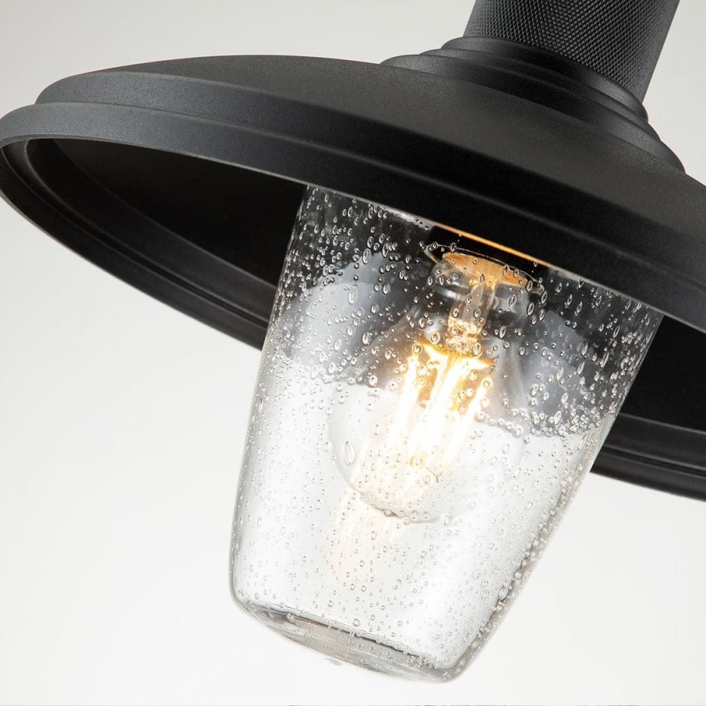 KL-ALLENBURY2-M-BKT Allenbury 1 Light Medium Wall Lantern Textured Black