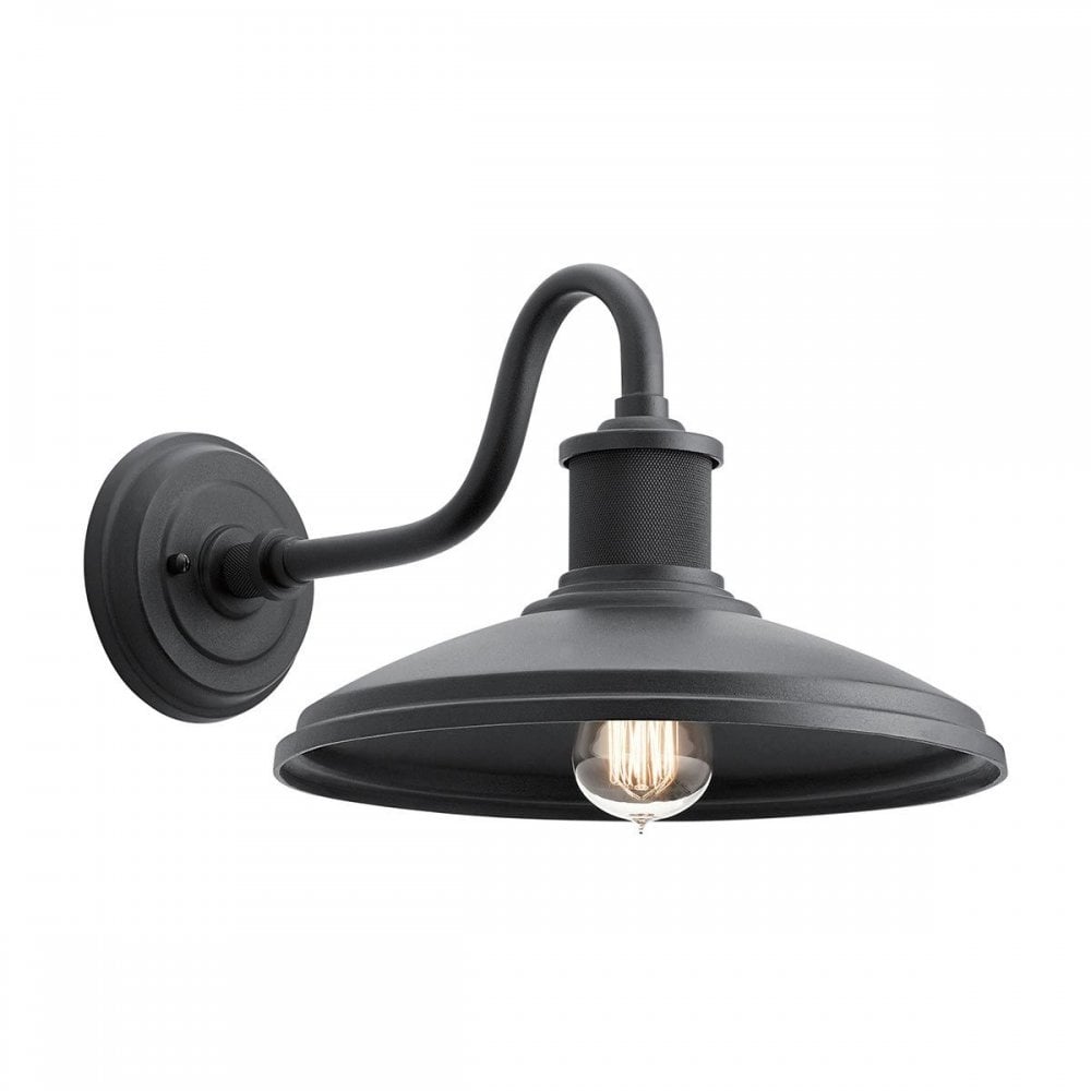 KL-ALLENBURY2-M-BKT Allenbury 1 Light Medium Wall Lantern Textured Black