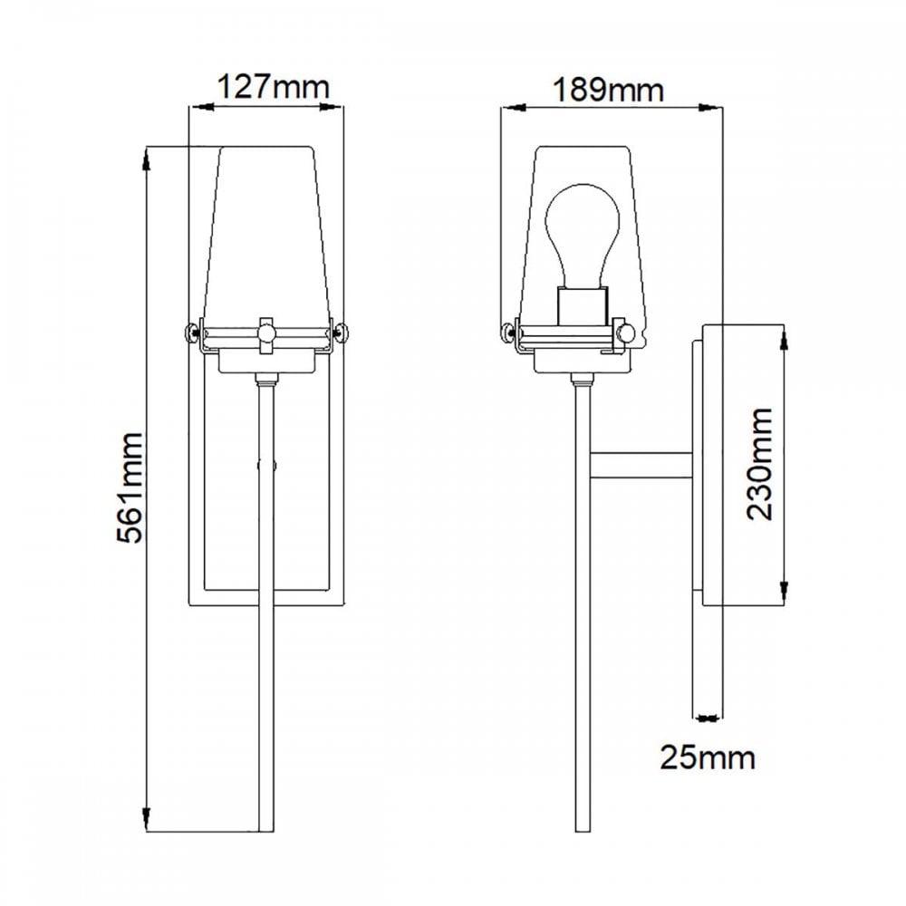 KL-ALTON1-BATH-BB Alton 1 Light Wall Light Brushed Brass