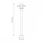 KLAMPENBORG-BOL-BK Klampenborg 1 Light Bollard Black